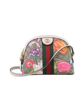 Gucci Ophidia Beige Multi Canvas Leather Messenger